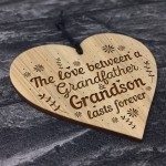 Grandfather Grandson Gifts Engraved Heart Birthday Christmas