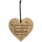 Grandfather Grandson Gifts Engraved Heart Birthday Christmas