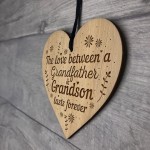Grandfather Grandson Gifts Engraved Heart Birthday Christmas