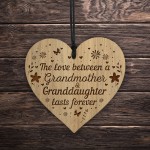 Grandmother Granddaughter Gifts Engraved Heart Birthday Xmas
