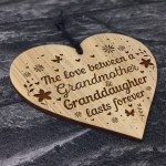 Grandmother Granddaughter Gifts Engraved Heart Birthday Xmas
