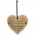 Grandmother Granddaughter Gifts Engraved Heart Birthday Xmas