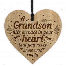 Gift For Grandson Engraved Heart Grandson Birthday Christmas