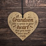 Gift For Grandson Engraved Heart Grandson Birthday Christmas