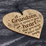 Gift For Grandson Engraved Heart Grandson Birthday Christmas