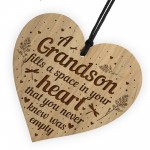 Gift For Grandson Engraved Heart Grandson Birthday Christmas