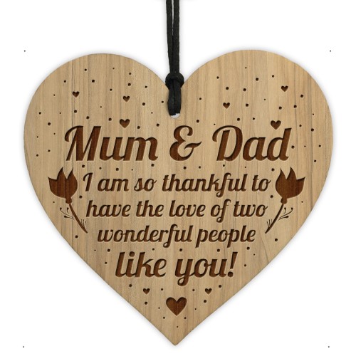 Mum And Dad Plaque Engraved Heart Mum Dad Birthday Christmas