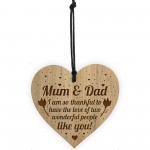 Mum And Dad Plaque Engraved Heart Mum Dad Birthday Christmas