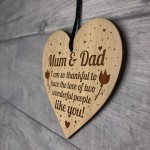 Mum And Dad Plaque Engraved Heart Mum Dad Birthday Christmas