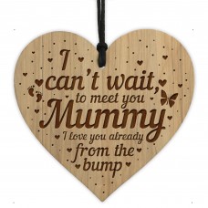 Cant Wait To Meet You Mummy From Bump Gift Engraved Heart