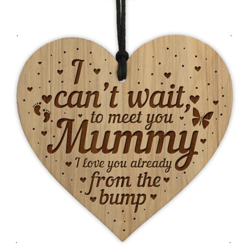 Cant Wait To Meet You Mummy From Bump Gift Engraved Heart