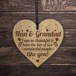 Gift For Nan And Grandad From Grandchildren Engraved Heart