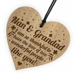 Gift For Nan And Grandad From Grandchildren Engraved Heart