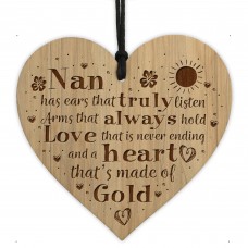 Nan Plaque Engraved Heart Nan Birthday Christmas Gift