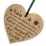 Nan Plaque Engraved Heart Nan Birthday Christmas Gift