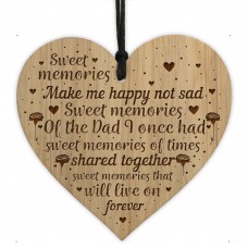 Dad Memorial Present Engraved Heart Memorial Sign For Dad Daddy