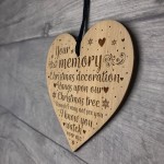 Hanging Christmas Tree Decoration Memorial Engraved Heart