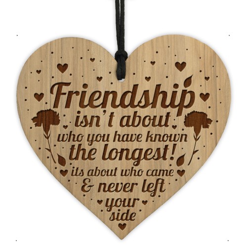 FRIENDSHIP SIGN Engraved Heart Birthday Christmas Gift