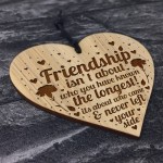 FRIENDSHIP SIGN Engraved Heart Birthday Christmas Gift