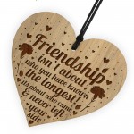 FRIENDSHIP SIGN Engraved Heart Birthday Christmas Gift