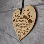 FRIENDSHIP SIGN Engraved Heart Birthday Christmas Gift