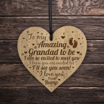 Grandad To Be Gifts Birthday Christmas Gift Engraved Heart Bump