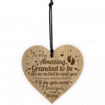Grandad To Be Gifts Birthday Christmas Gift Engraved Heart Bump