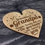 Grandma And Grandpa Plaque Engraved Heart Thank You Gift