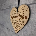 Grandma And Grandpa Plaque Engraved Heart Thank You Gift
