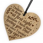 Cute New Dad Gift Engraved Heart Dad Birthday Christmas Gift