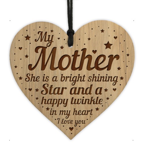 Mum Memorial Engraved Heart Mum Plaque Daughter Son Gift