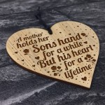 Mum Gift From Son Engraved Heart Mum Plaque Mum Birthday