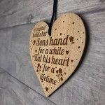 Mum Gift From Son Engraved Heart Mum Plaque Mum Birthday