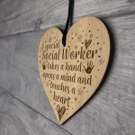 SOCIAL WORKER GIFTS Engraved Heart Thank You Gift For Him Her