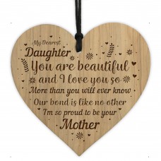 Daughter Gifts Engraved Heart Birthday Christmas Gift