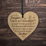 Daughter Gifts Engraved Heart Birthday Christmas Gift