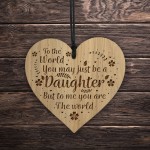 Daughter Gift From Mum Dad Engraved Heart Birthday Gift