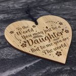 Daughter Gift From Mum Dad Engraved Heart Birthday Gift