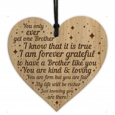 Brother Plaque Engraved Heart Birthday Christmas Gift