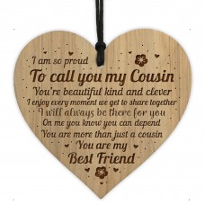 Cousin Gifts For Him Her Engraved Heart Birthday Christmas Gift