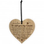 Cousin Gifts For Him Her Engraved Heart Birthday Christmas Gift