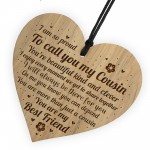 Cousin Gifts For Him Her Engraved Heart Birthday Christmas Gift