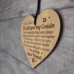Cousin Gifts For Him Her Engraved Heart Birthday Christmas Gift