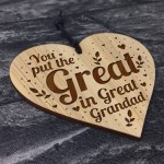 Great In Great Grandad Gift Engraved Heart Great Grandad Gifts