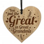 Great In Great Grandma Gift Engraved Heart Great Grandma Gifts