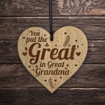 Great In Great Grandma Gift Engraved Heart Great Grandma Gifts