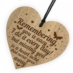 Hanging Memorial Wall Plaque Engraved Heart Mum Dad Nan Grandad