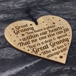 Great Grandmother Gifts Engraved Heart Great Granny Birthday