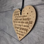 Great Grandmother Gifts Engraved Heart Great Granny Birthday