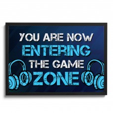 Gaming Sign Framed Wall Art For Boys Bedroom Games Room
